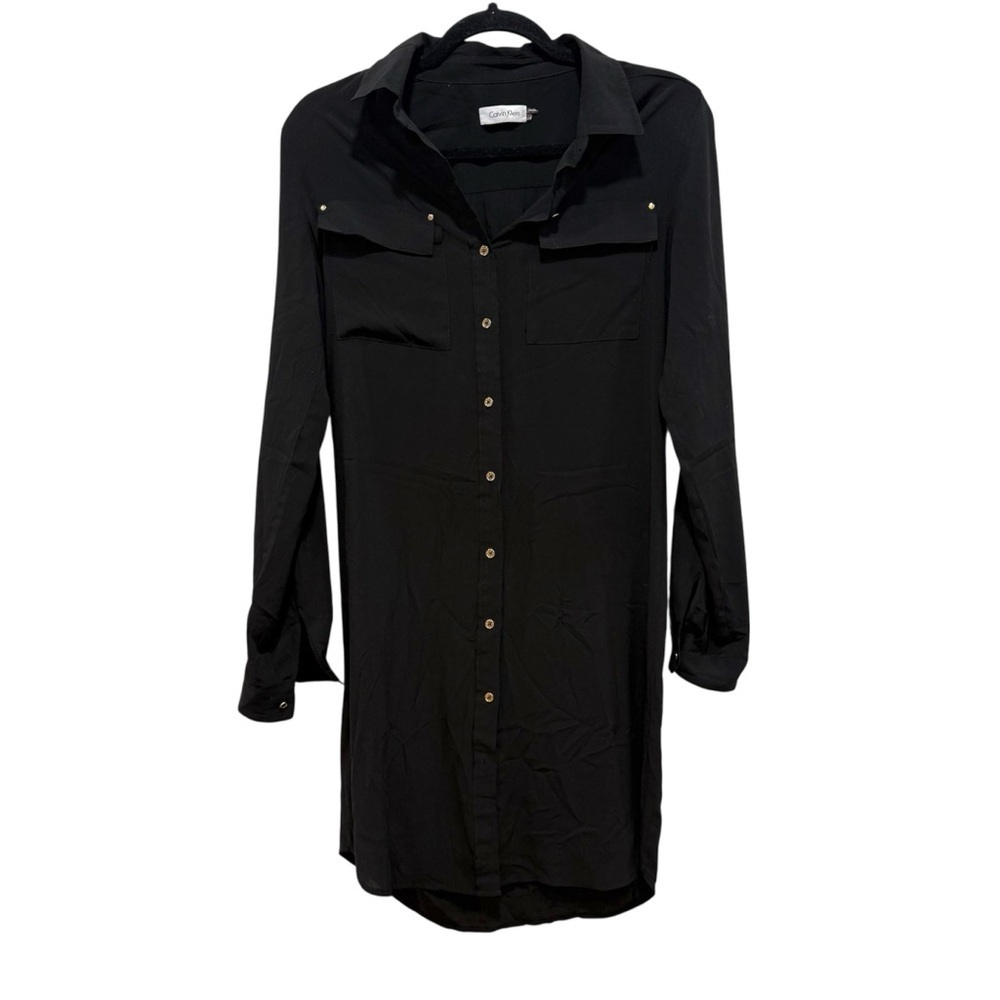 Calvin Klein black shirt dress 6